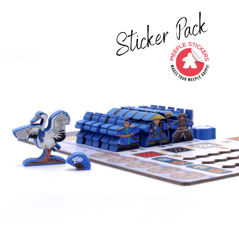 Meeple Sticker White Castle Sticker Set Meeple Aufkleber