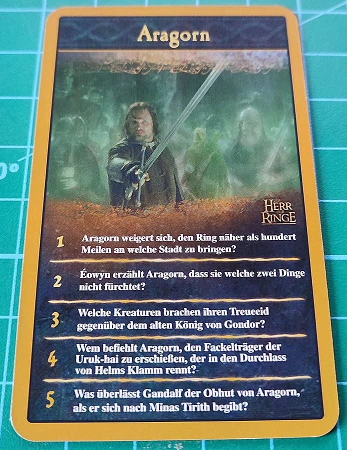Winning Moves Top Trumps Quiz Herr der Ringe Quizspiel Karten