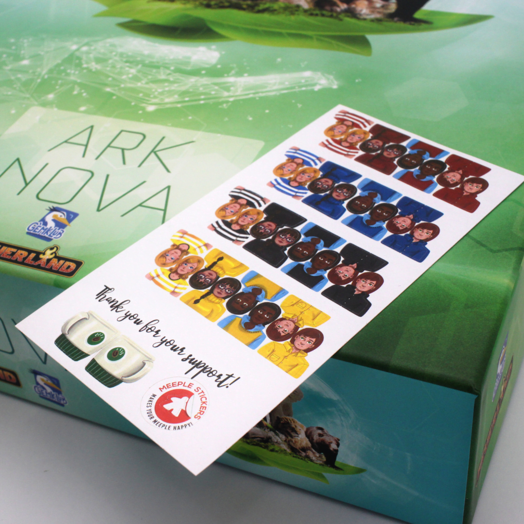 Meeple Sticker Ark Nova Sticker Set Aufkleber beidseitig