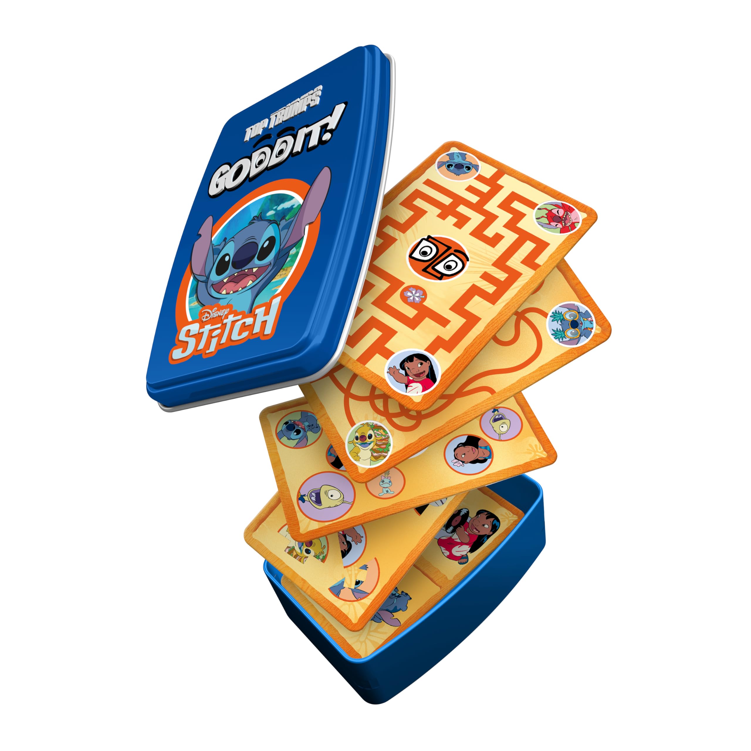 Winning Moves Top Trumps Goddit Stitch Kartenspiel Metallbox