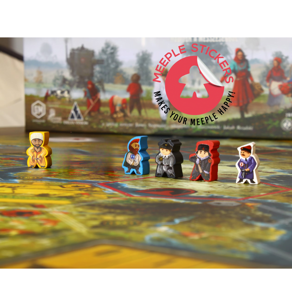 Meeple Sticker Stickers Scythe Sticker-Set doppelseitig