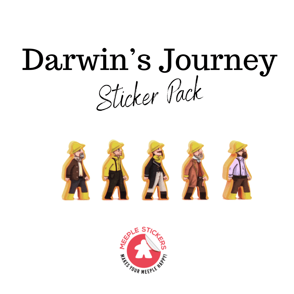 Meeple Sticker Darwins Journey Sticker Set doppelseitig