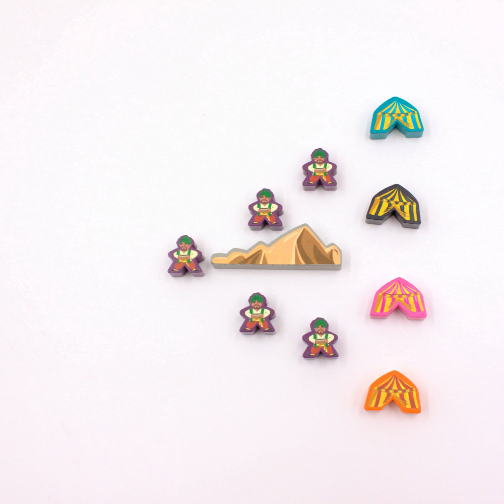 Meeple Sticker Five Tribes Sticker Set beidseitig