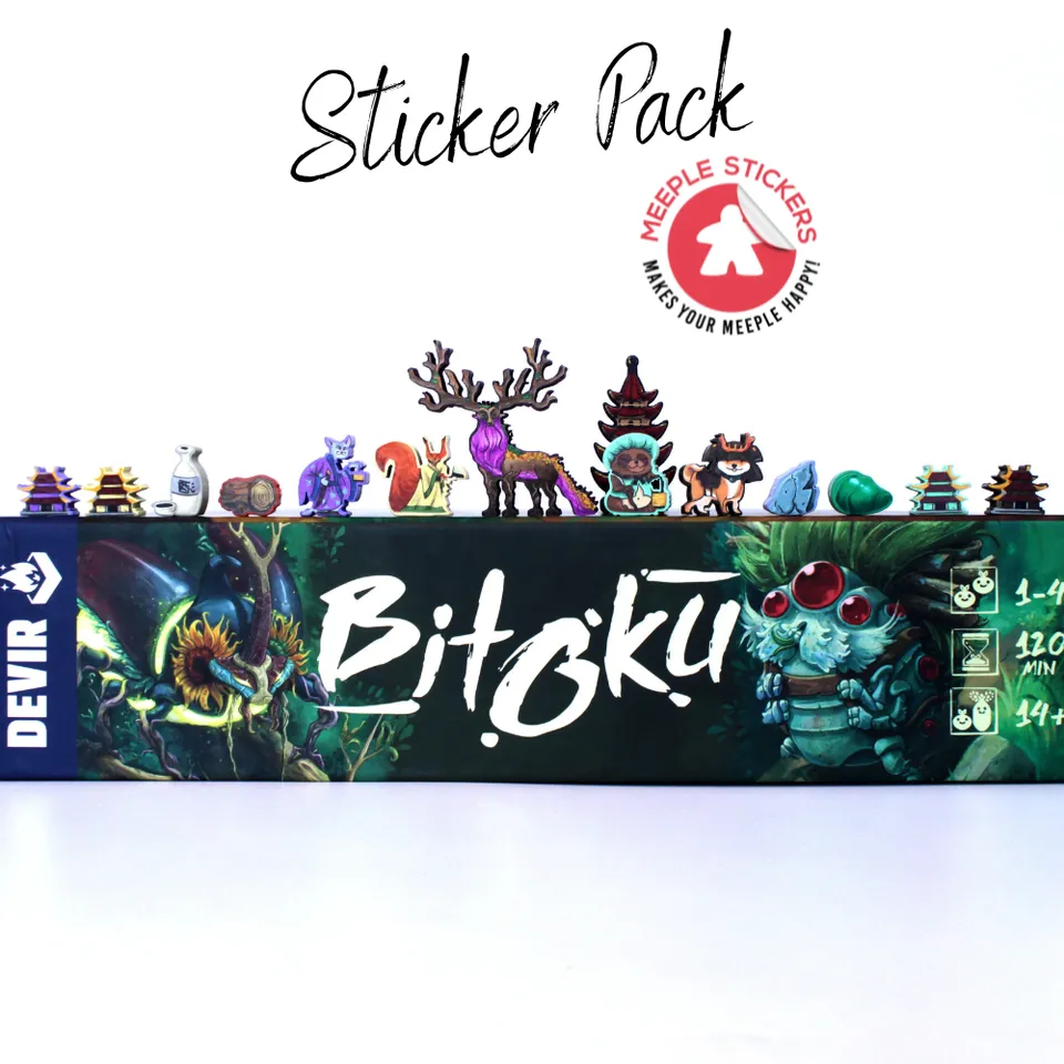 Meeple Sticker Bitoku Sticker Set beidseitig