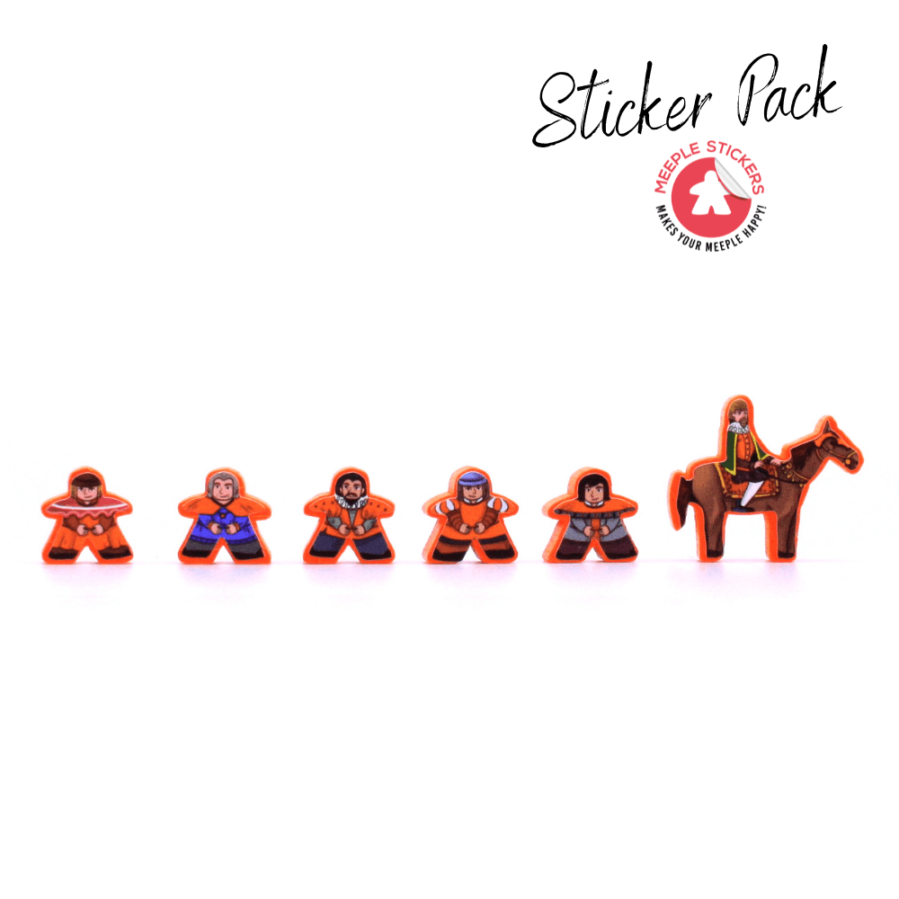 Meeple Sticker El Grande Sticker Set Aufkleber beidseitig