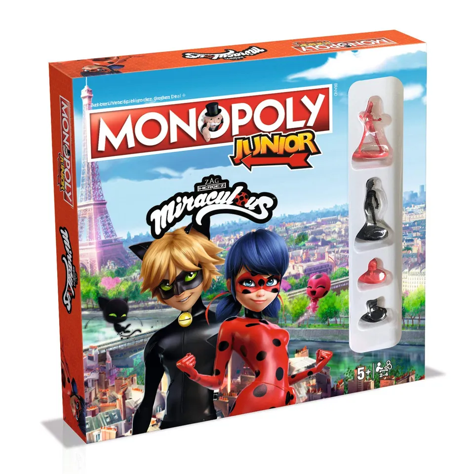 Winning Moves Monopoly Junior Miraculous Brettspiel Deutsch ab 5 Jahren