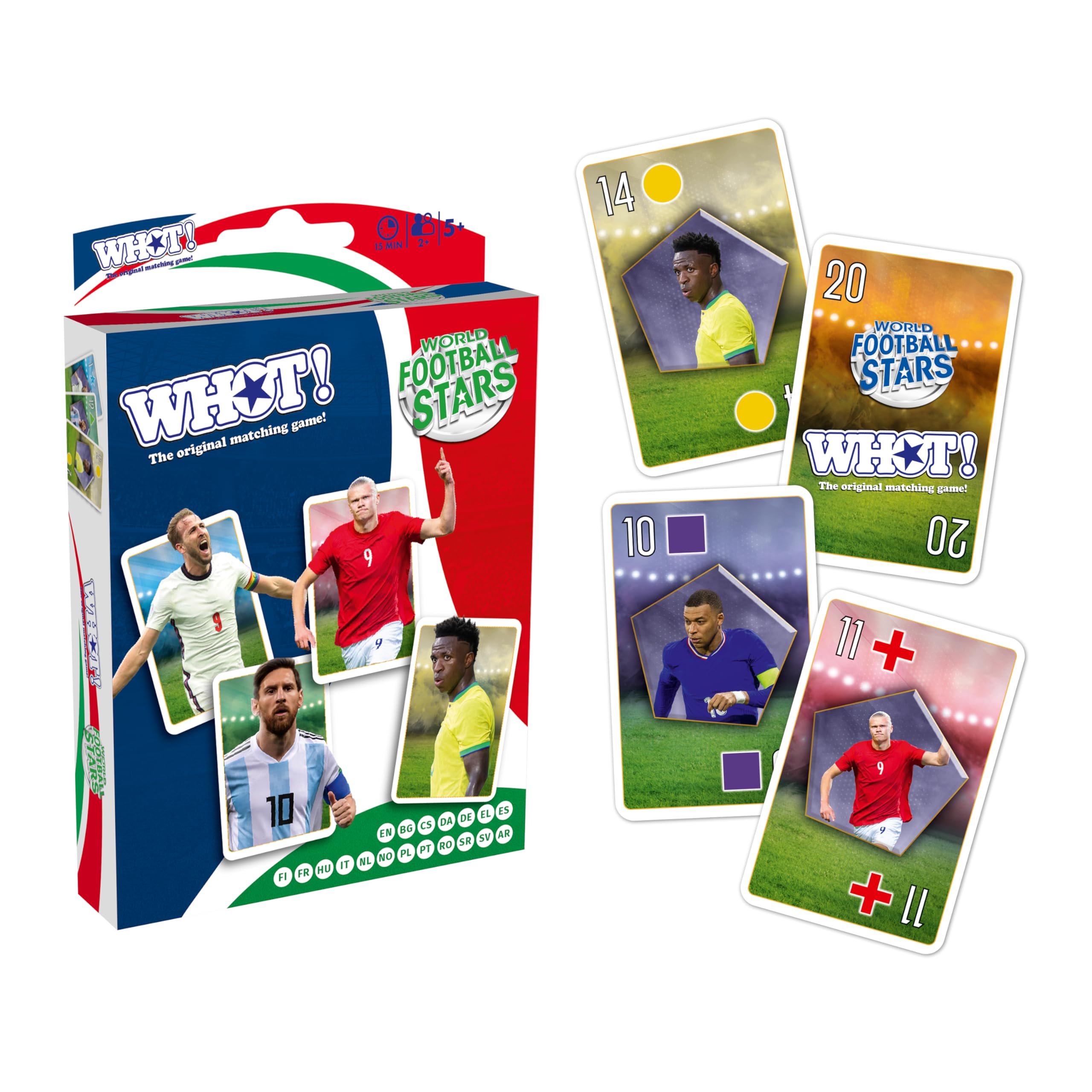 Winning Moves WHOT! Weltfußballstars Kartenspiel Kinder ab 5