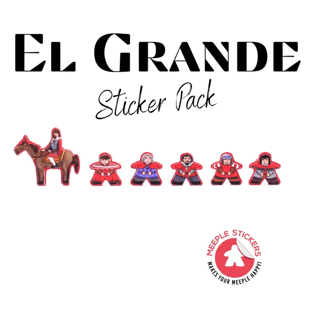 Meeple Sticker El Grande Sticker Set Aufkleber beidseitig