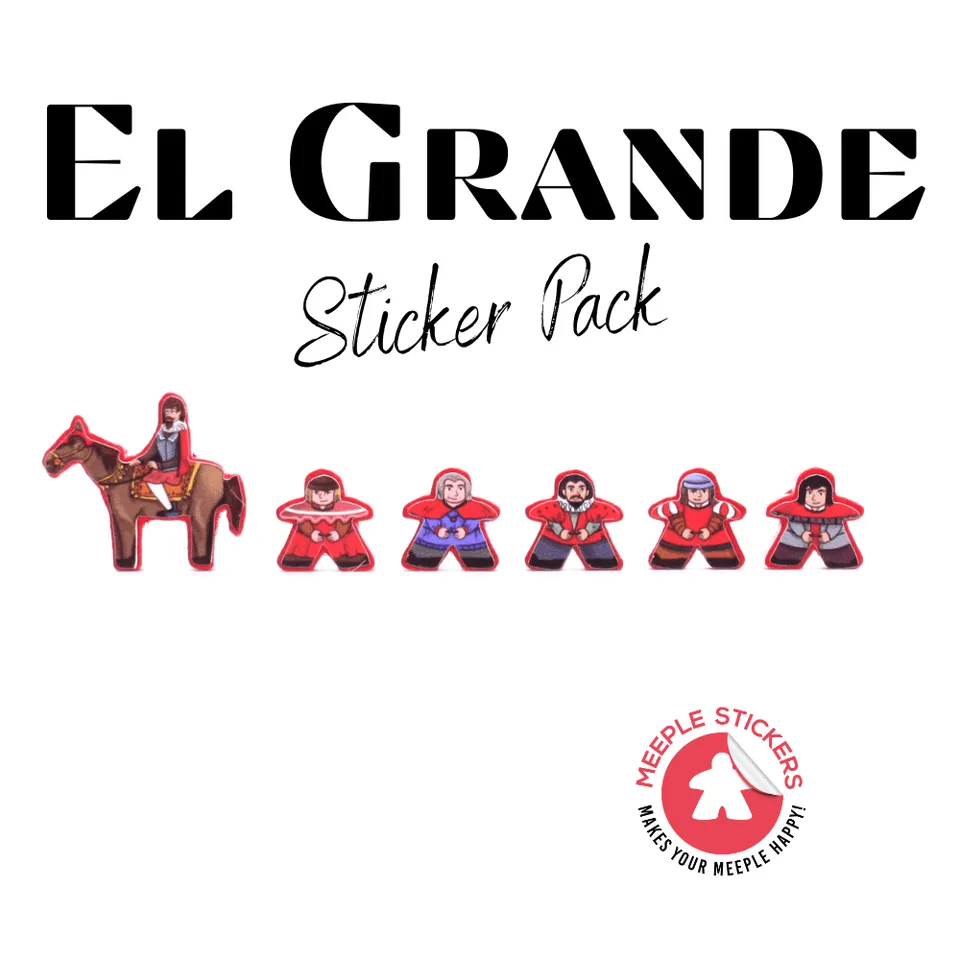 Meeple Sticker El Grande Sticker Set Aufkleber beidseitig