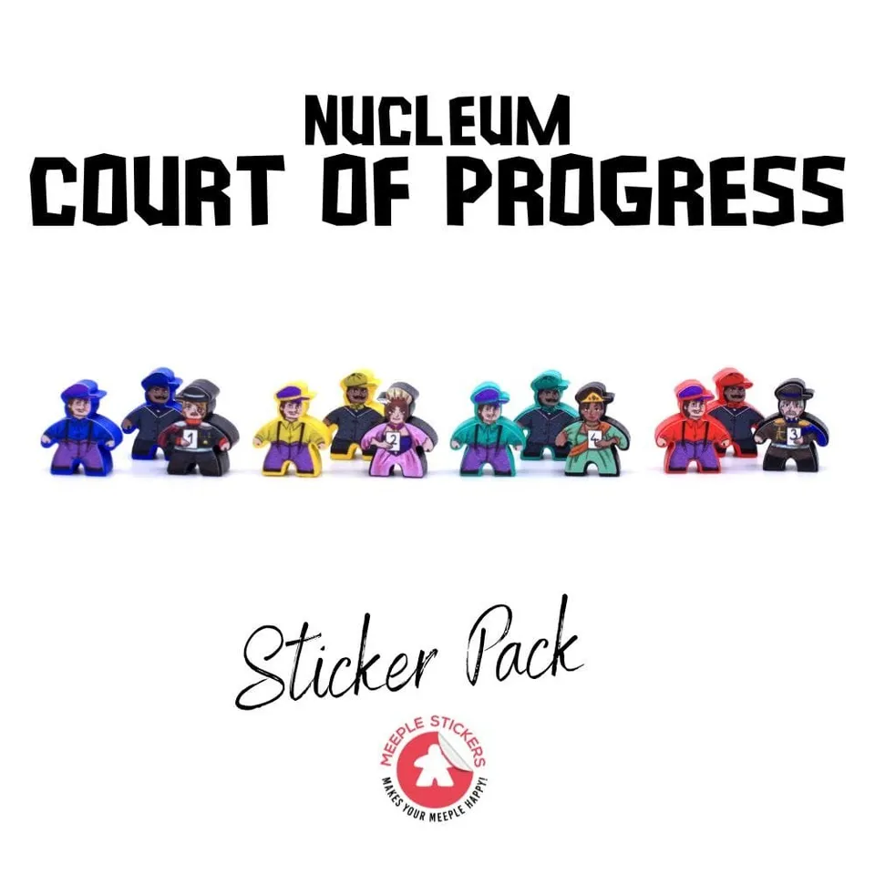 Meeple Stickers Nucleum Court of Progress Sticker Set Aufkleber