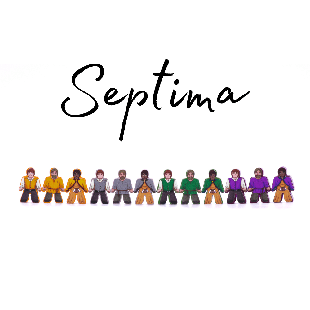 Meeple Sticker Stickers Septima Sticker-Set doppelseitig