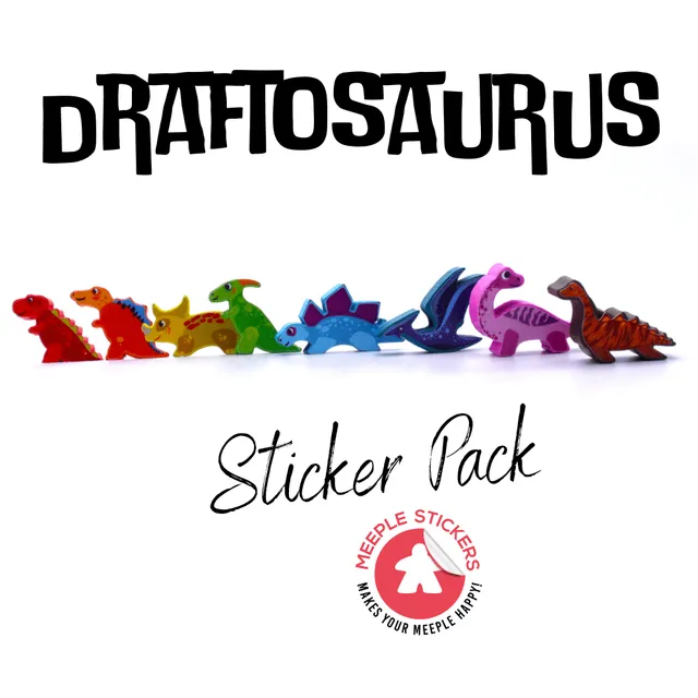 Meeple Sticker Draftosaurus Marina Aerial Aufkleber Set