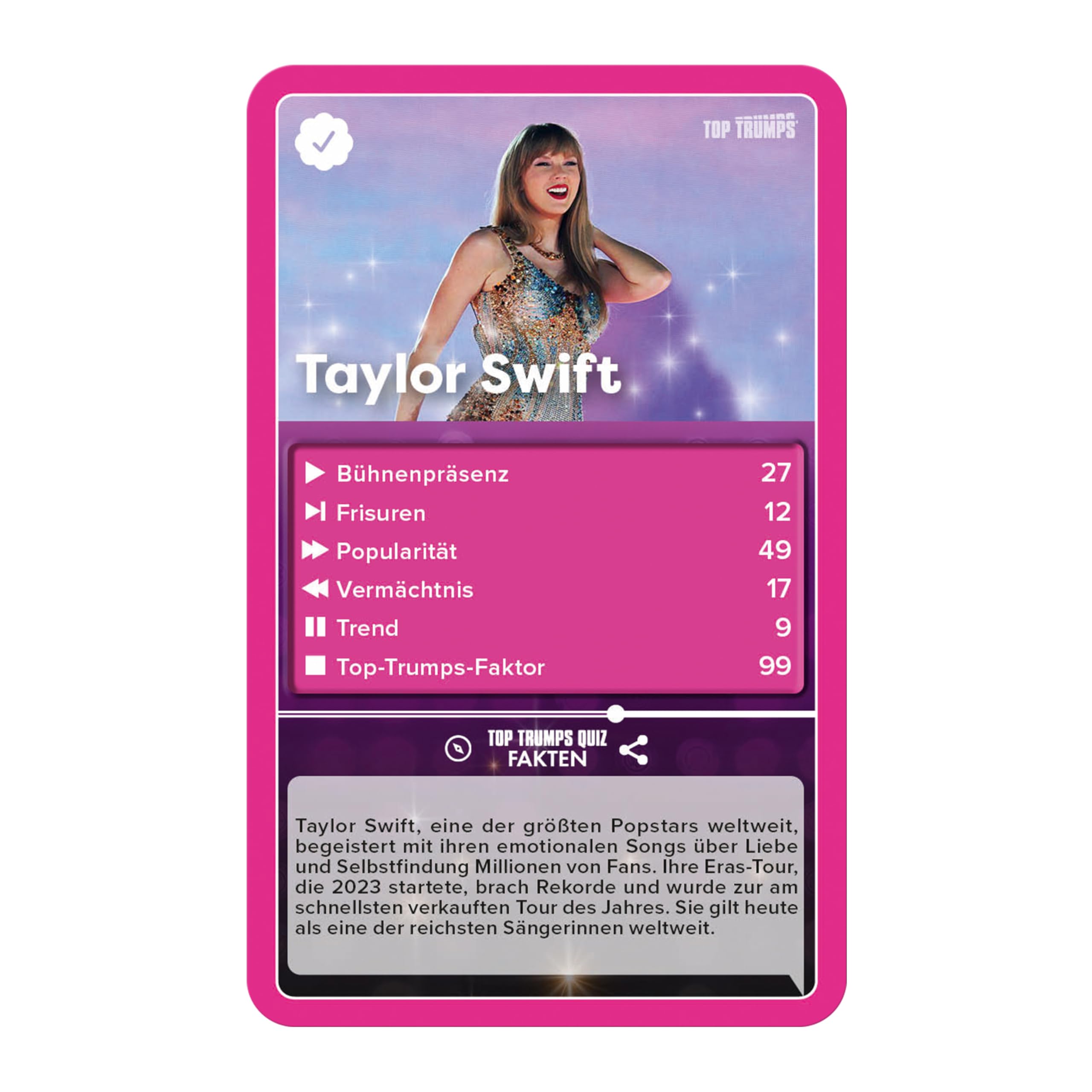Winning Moves Top Trumps Popstars Kartenspiel ab 6 Jahren