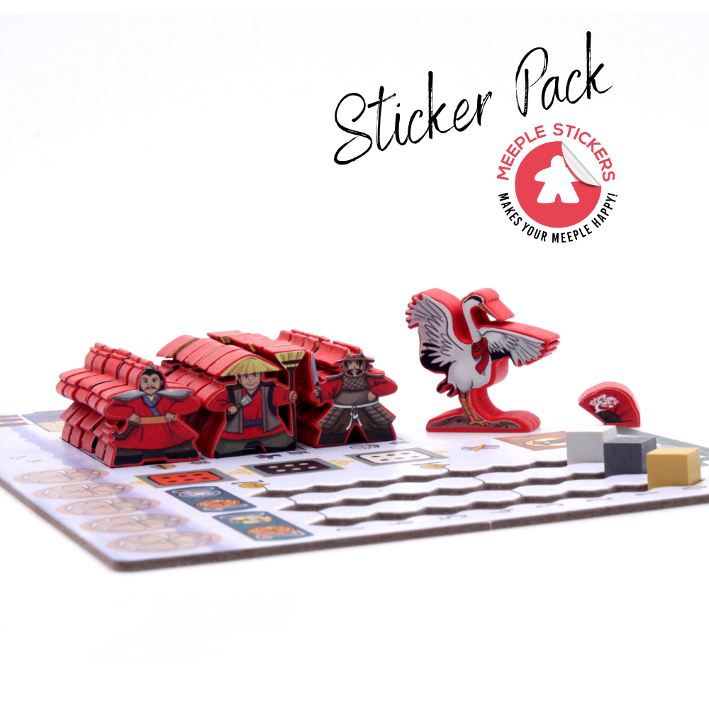 Meeple Sticker White Castle Sticker Set Meeple Aufkleber