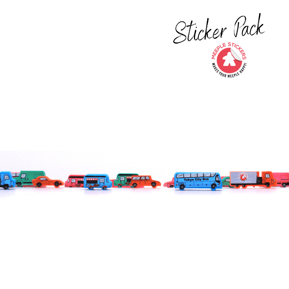 Meeple Sticker Tokyo Highway Rainbow City Sticker Set