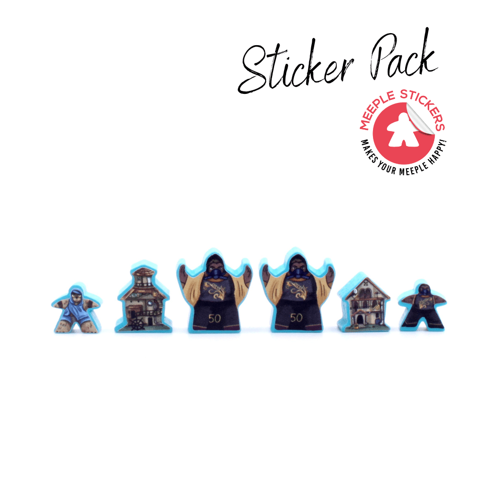 Meeple Sticker Revive Basis + Abyss Sticker Set beidseitig