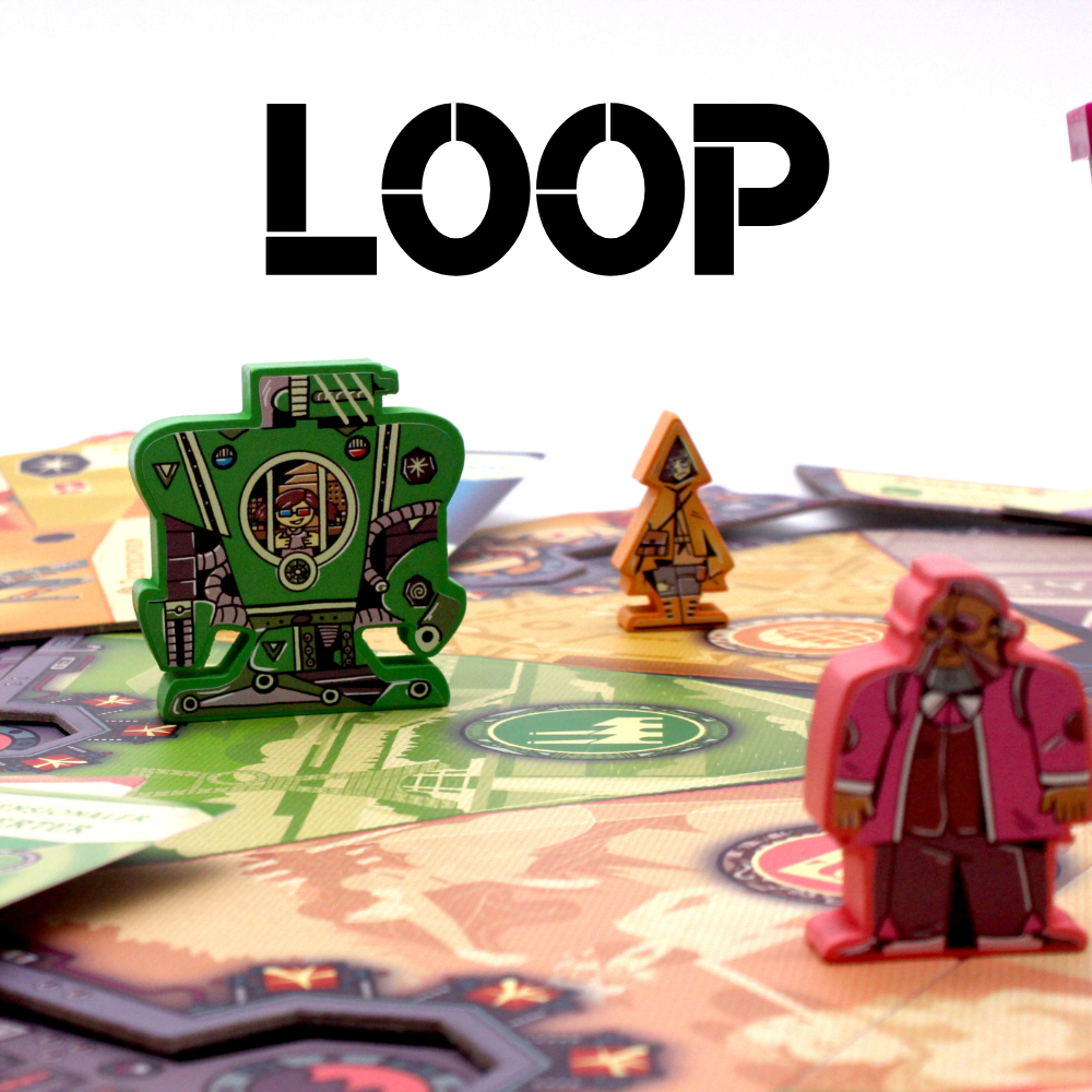 Meeple Sticker The Loop Sticker Set beidseitig Time Agent