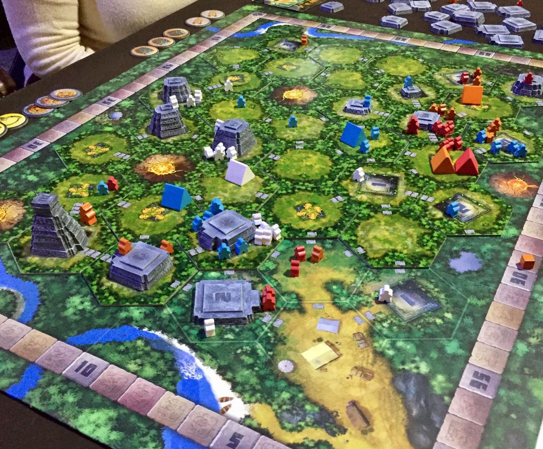 Keep Exploring Tikal Mask Trilogy Brettspiel Neuauflage Resin
