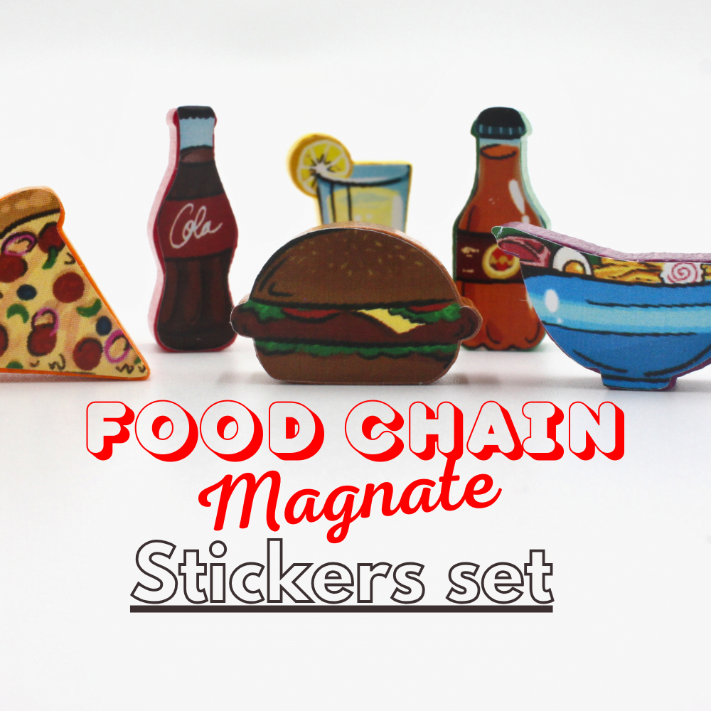 Meeple Sticker Food Chain Magnate Sticker Set Aufkleber