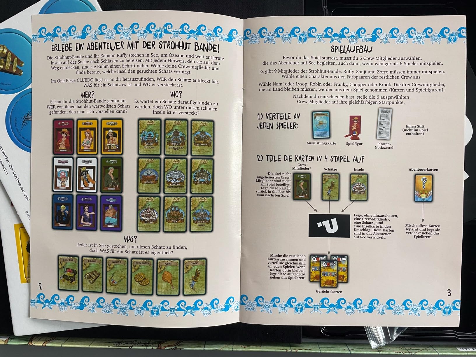 Winning Moves Cluedo One Piece Edition Detektiv Brettspiel Deutsch