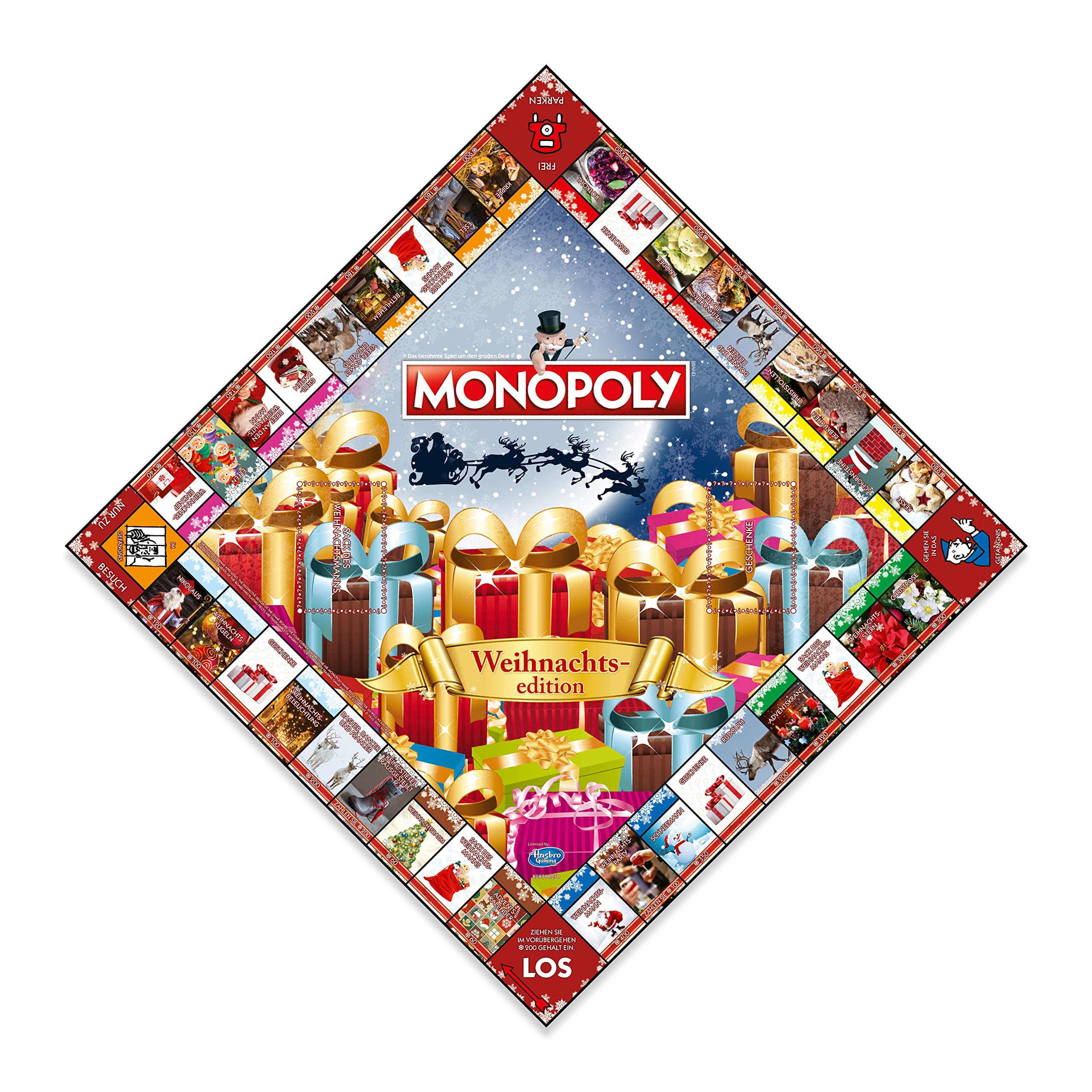 Winning Moves Monopoly Weihnachten Edition Brettspiel ab 8 Jahren