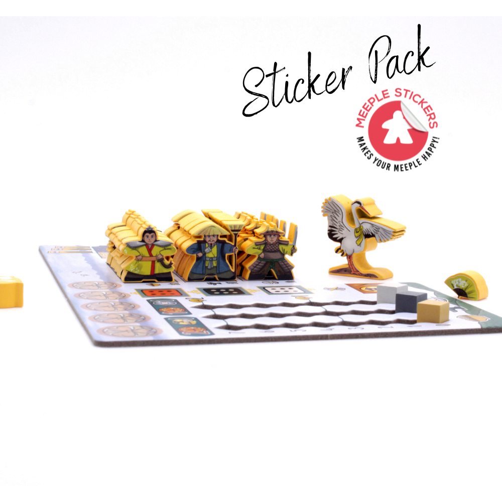 Meeple Sticker White Castle Sticker Set Meeple Aufkleber