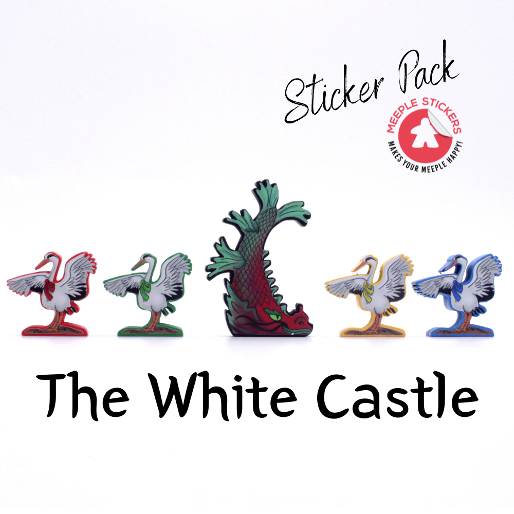 Meeple Sticker White Castle Sticker Set Meeple Aufkleber