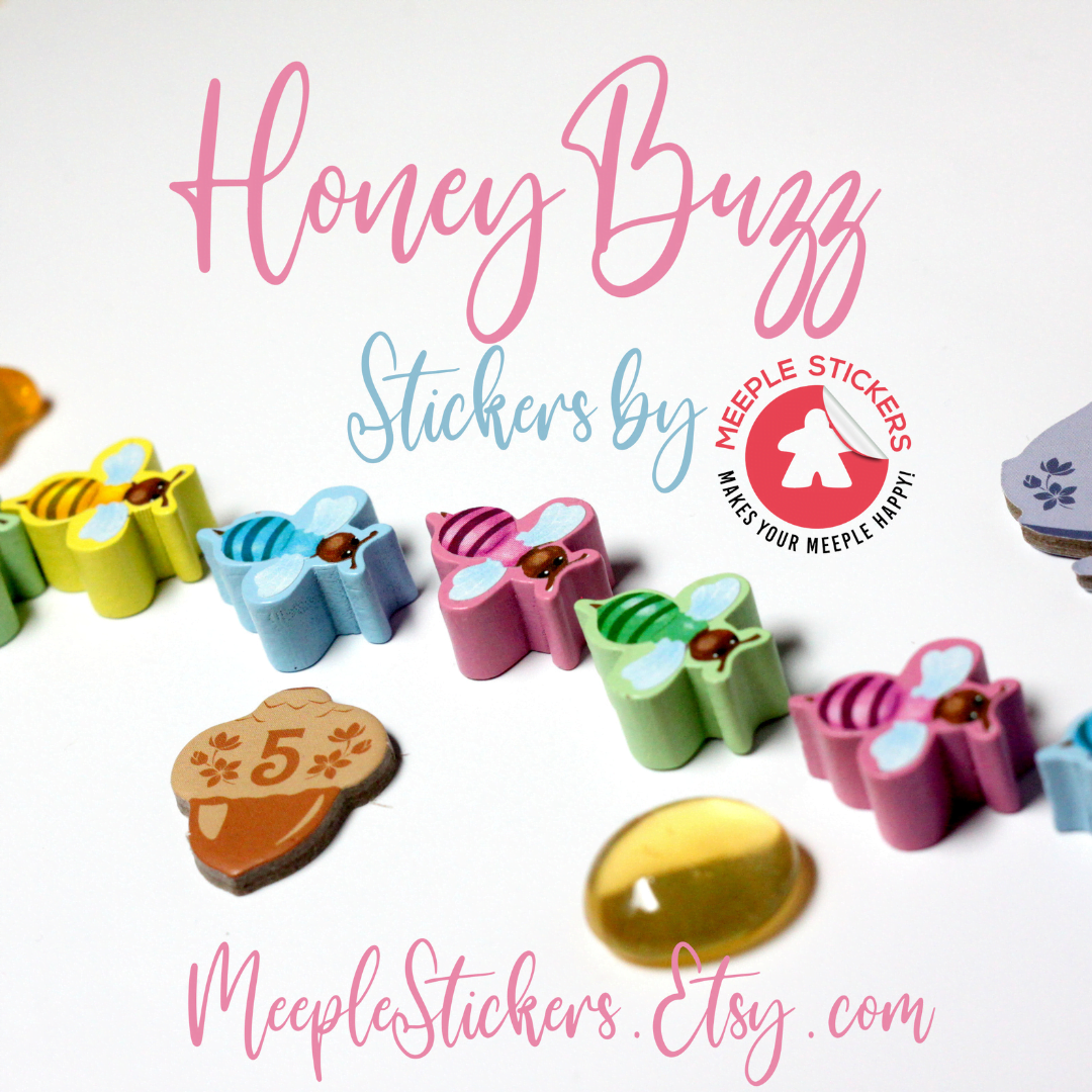 Meeple Sticker Honey Buzz Sticker Set Bienen-Meeple Nektar