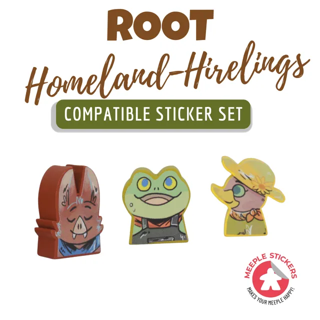 Meeple Sticker Stickers Root Homeland Hirelings Sticker-Set