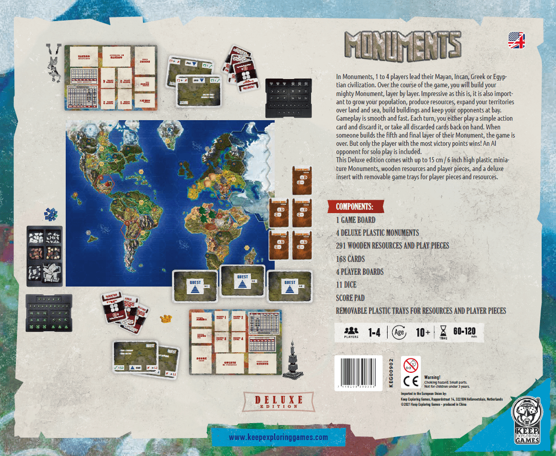 Keep Exploring Games Monuments Englisch Deluxe Brettspiel