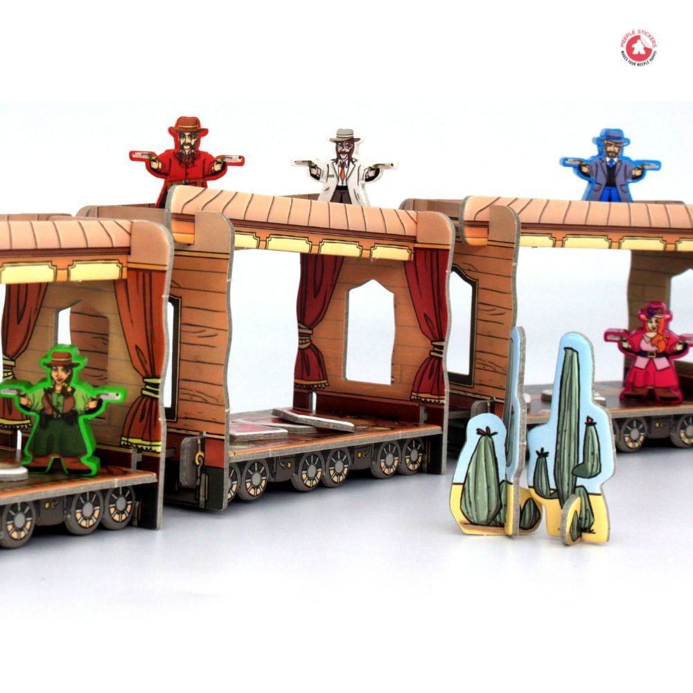 Meeple Sticker Colt Express Sticker Set Banditen beidseitig