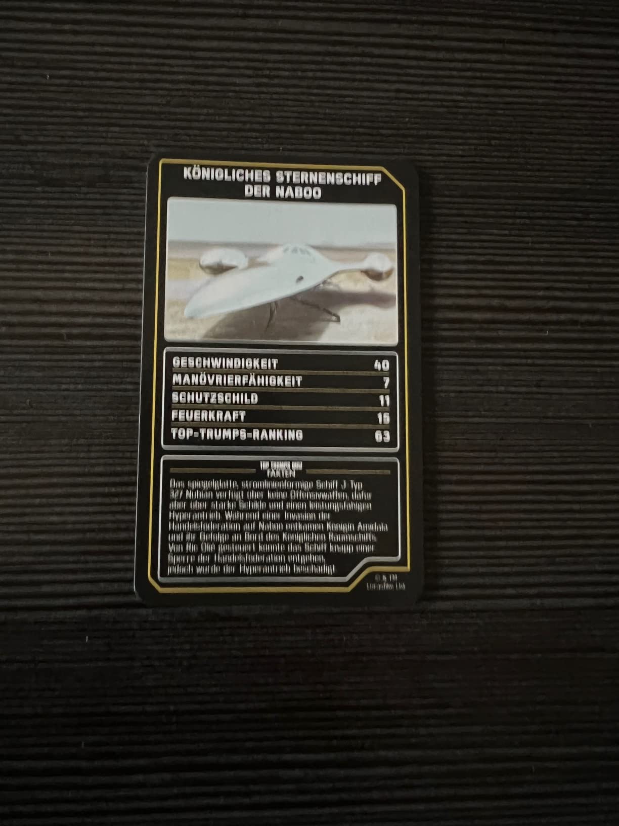 Winning Moves Top Trumps Collectables Star Wars Raumschiffe Kartenspiel Deutsch
