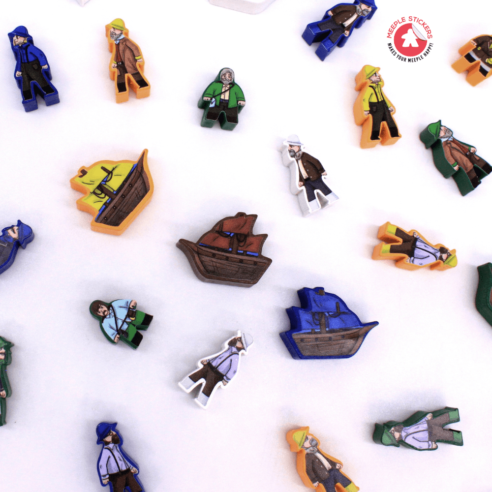 Meeple Sticker Darwins Journey Sticker Set doppelseitig
