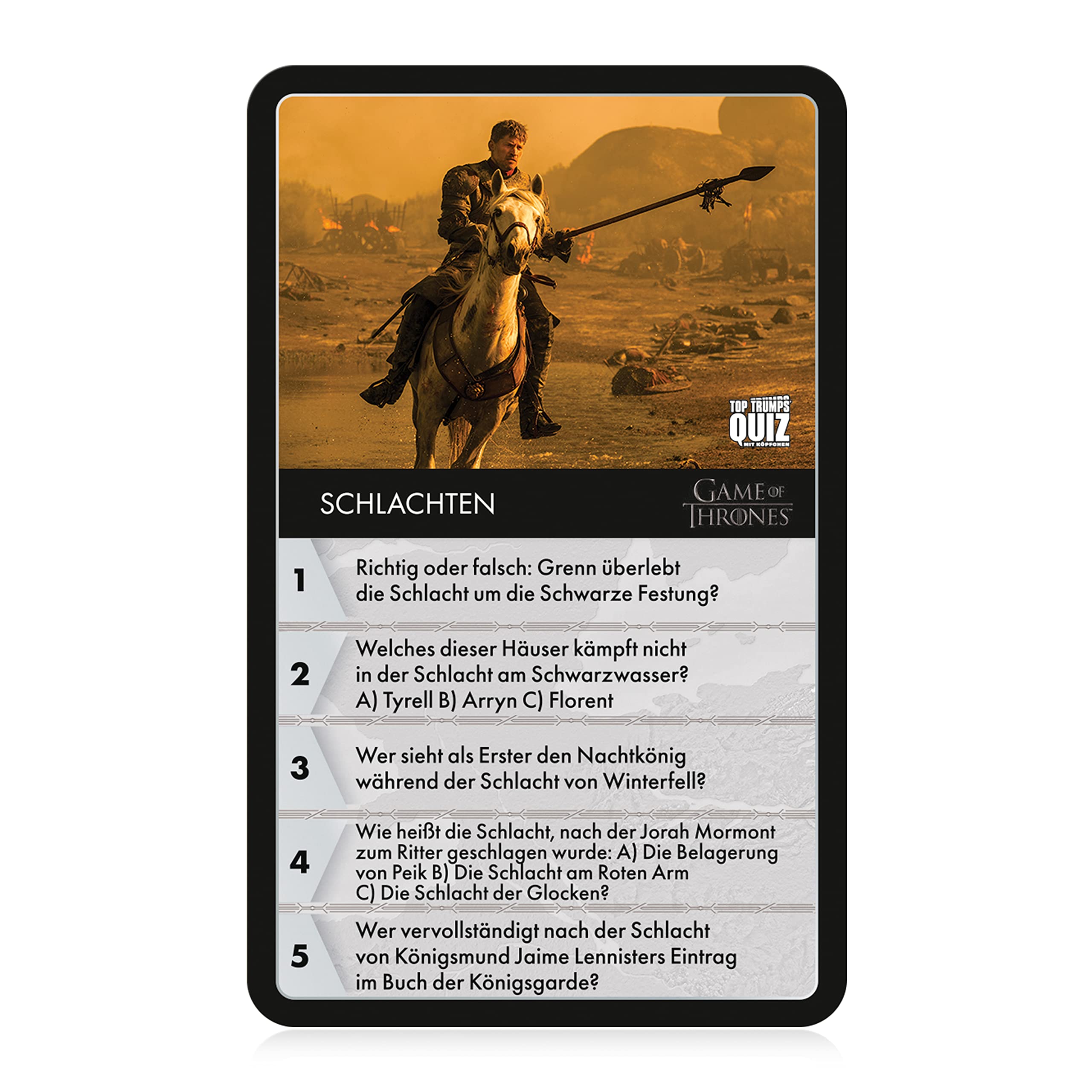 Winning Moves Top Trumps Quiz Game of Thrones Kartenspiel ab 18