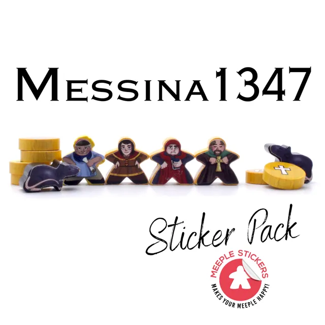 Meeple Sticker Messina 1347 Sticker Set Aufkleber beidseitig