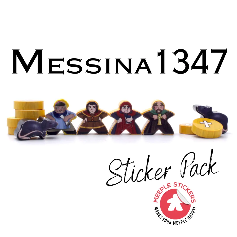 Meeple Sticker Messina 1347 Sticker Set Aufkleber beidseitig