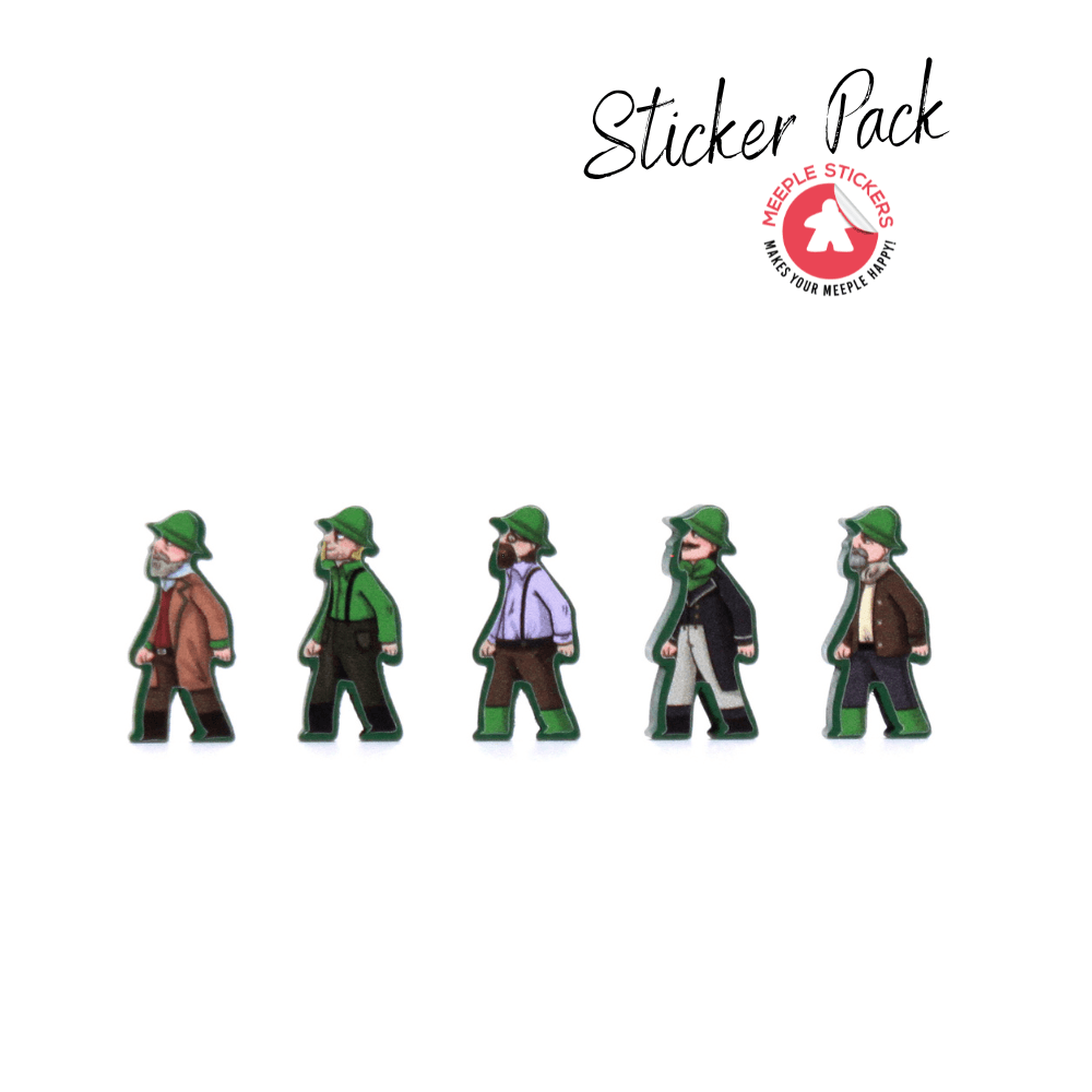Meeple Sticker Darwins Journey Sticker Set doppelseitig