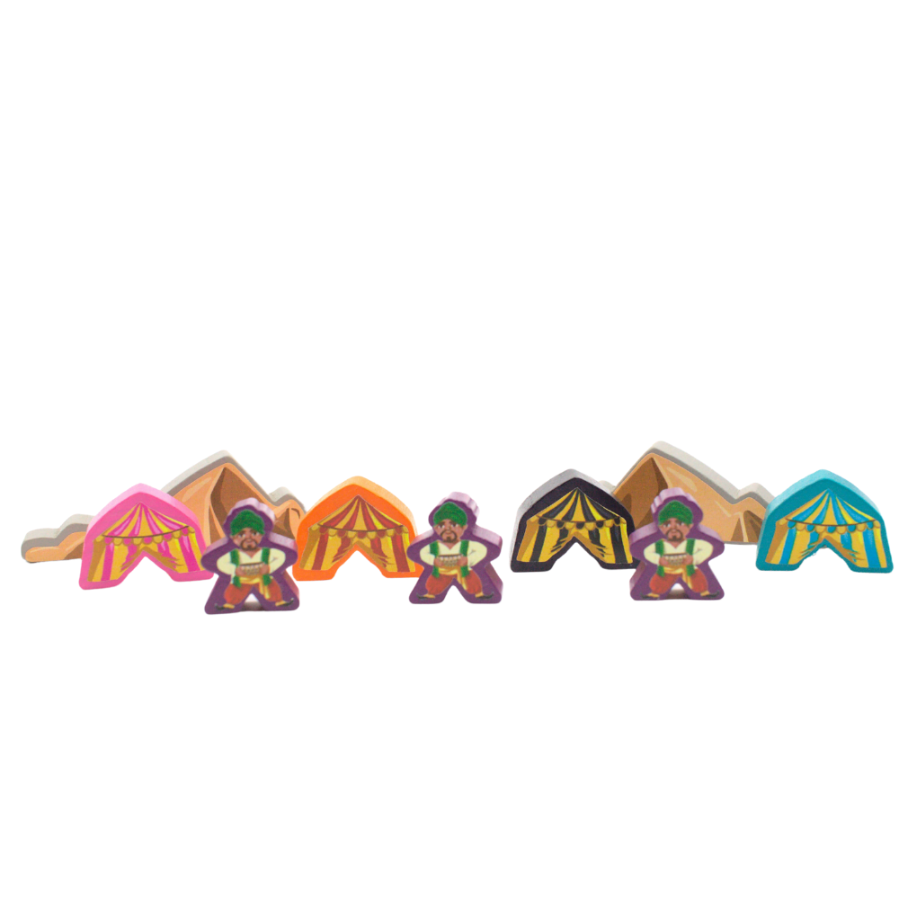 Meeple Sticker Five Tribes Sticker Set beidseitig