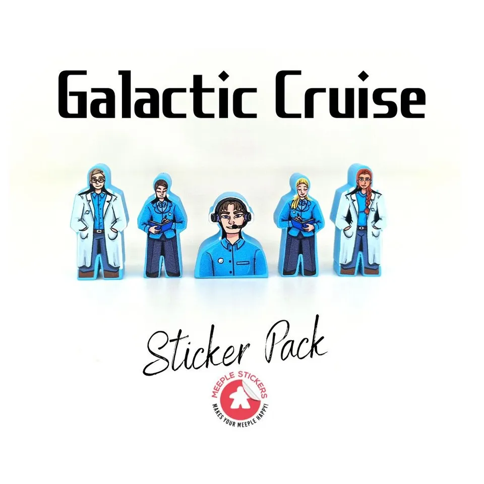 Meeple Stickers Galactic Cruise Sticker Set Aufkleber doppelseitig