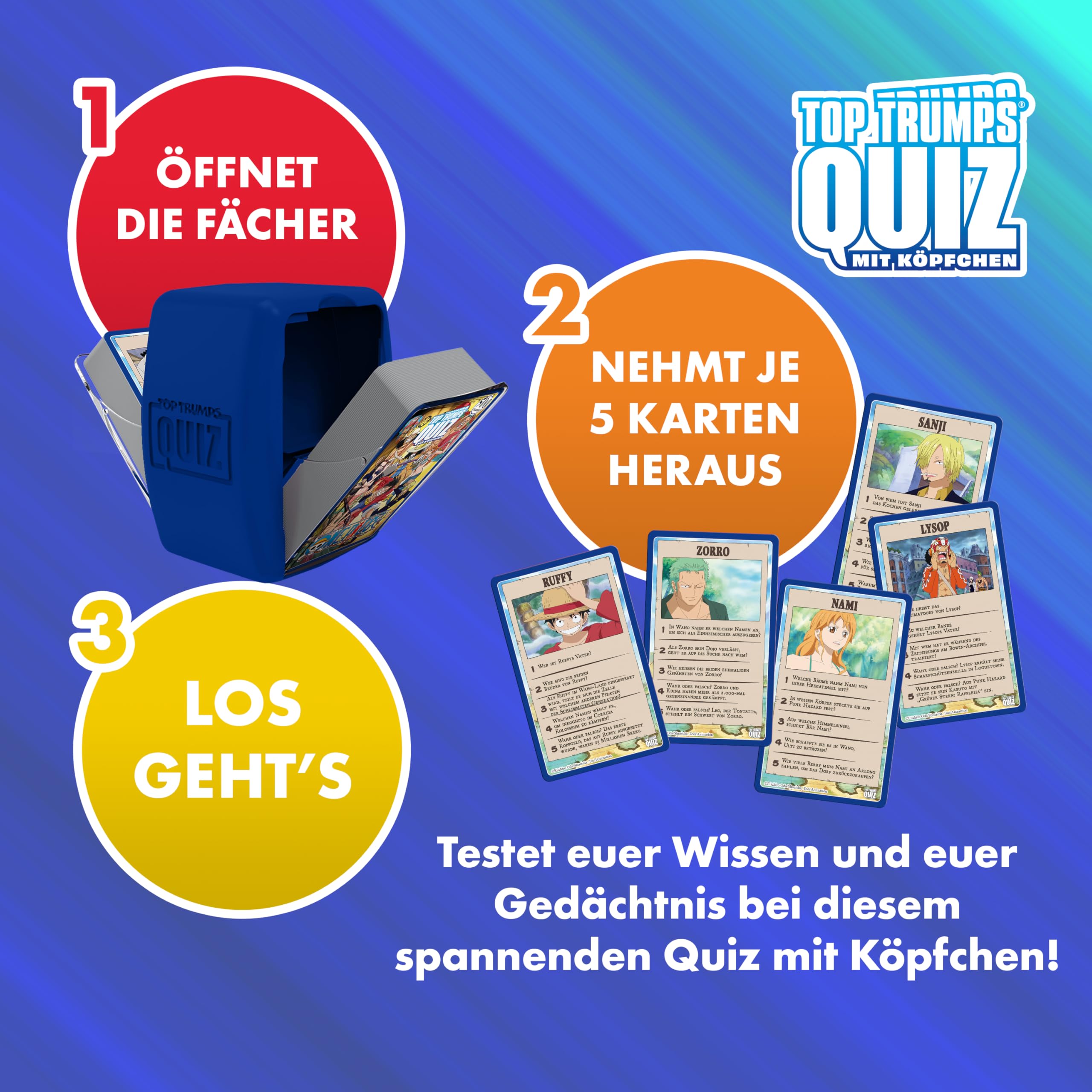 Winning Moves Top Trumps Quiz One Piece Edition Kartenspiel Deutsch