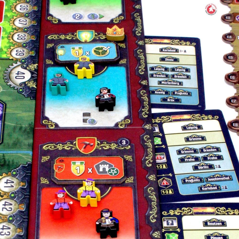 Meeple Stickers Nucleum Court of Progress Sticker Set Aufkleber