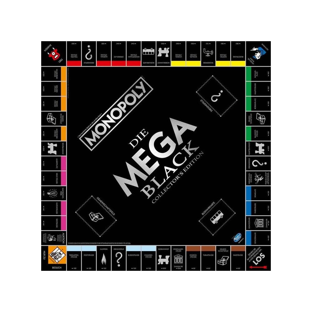 Winning Moves Monopoly Black Mega Edition Brettspiel XXL ab 8 Jahren