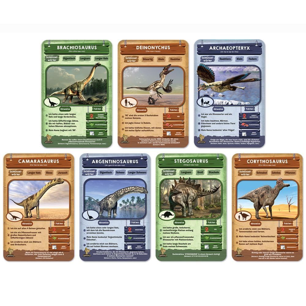 HCM Kinzel 10 Mal darfst du raten Tödliche Dinosaurier Kartenspiel 30 Min