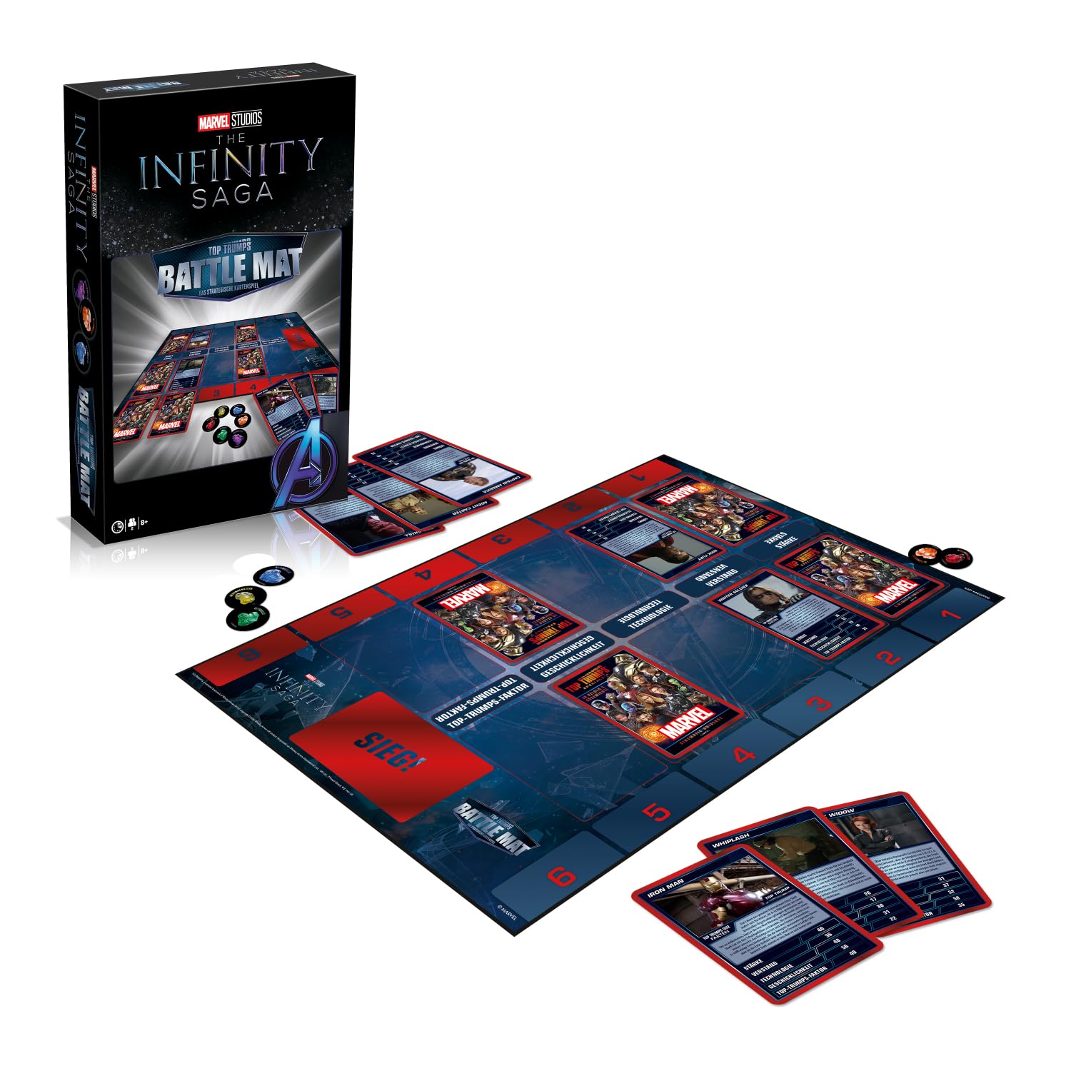 Winning Moves Top Trumps Battle Mat Marvel Brettspiel ab 8