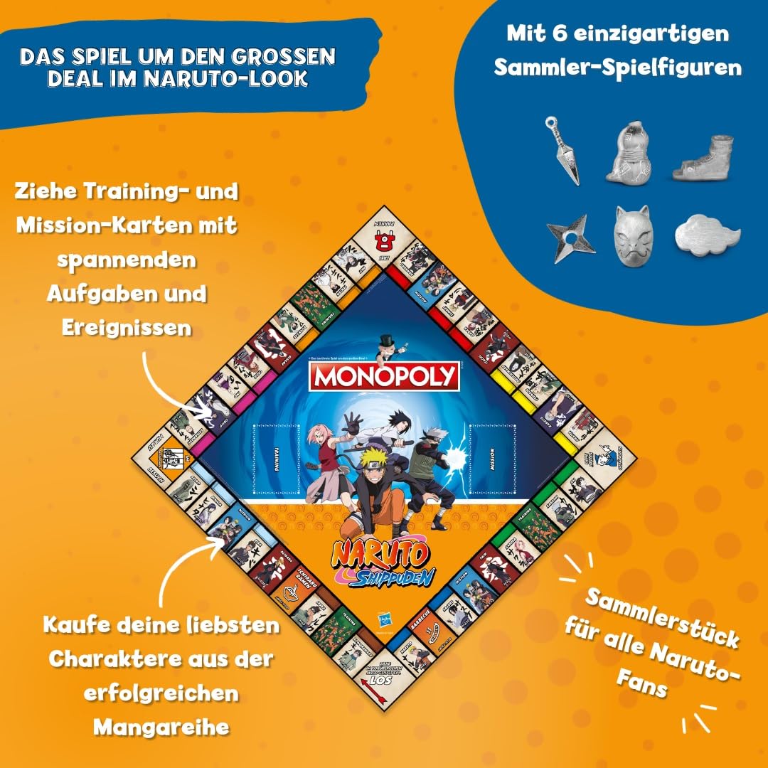 Winning Moves Monopoly Naruto Edition Strategie Brettspiel Deutsch