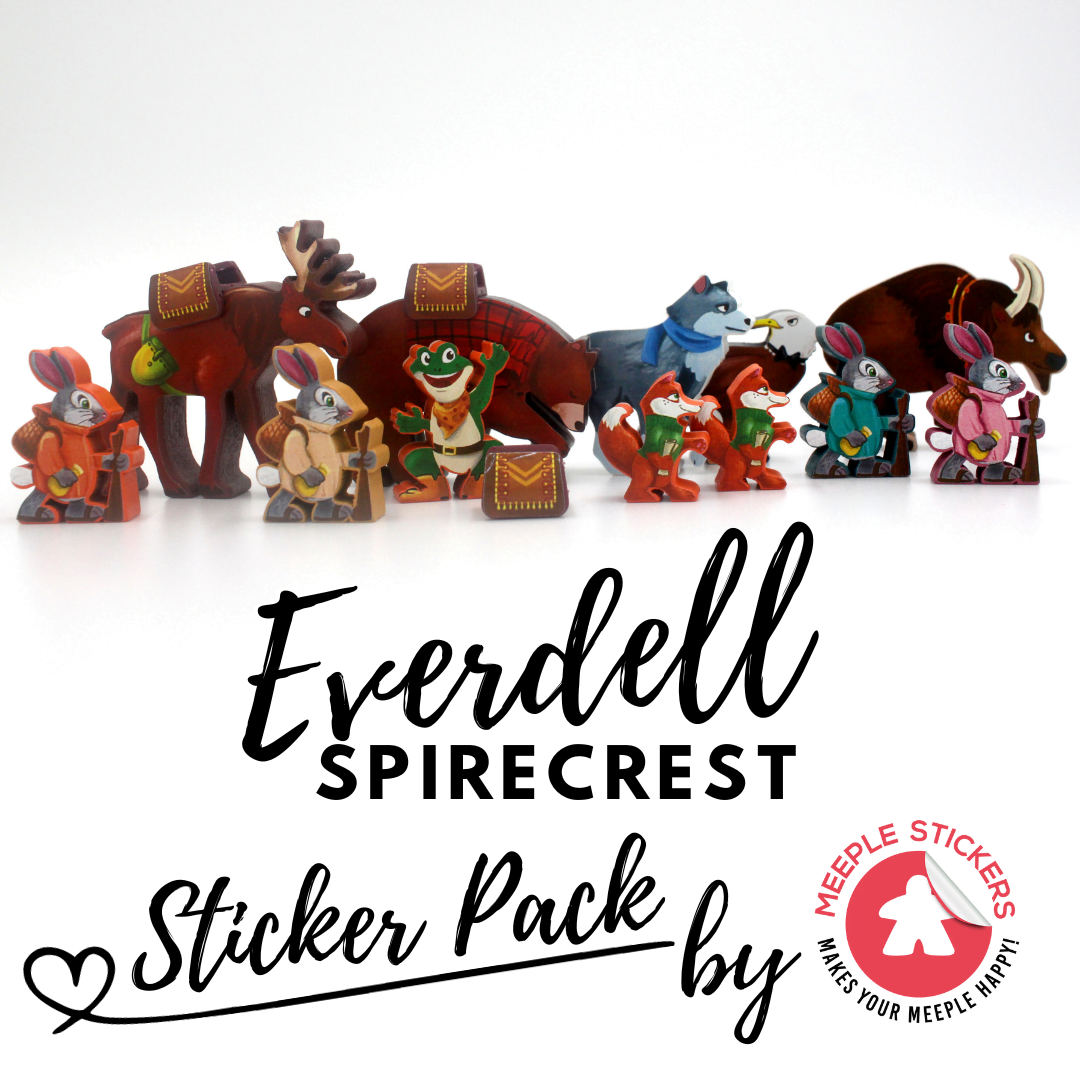 Meeple Sticker Everdell Spirecrest Sticker Set doppelseitig