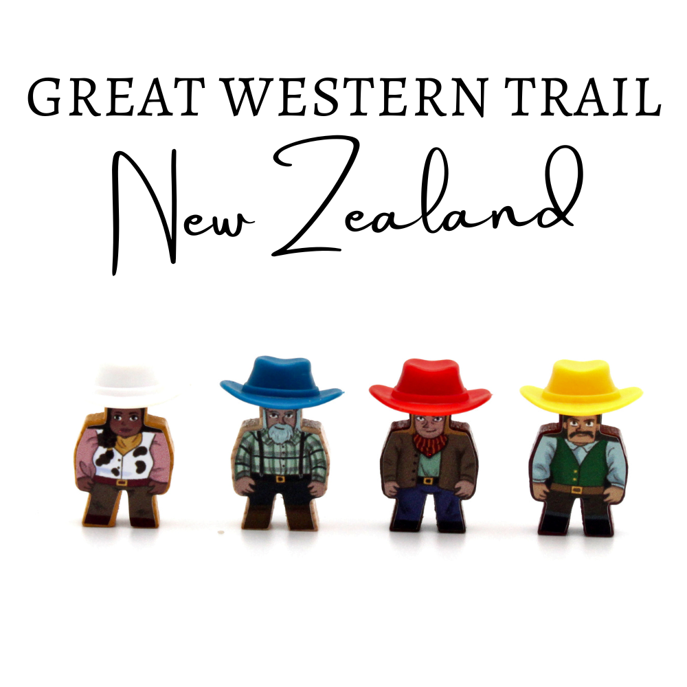Meeple Sticker Great Western Trail New Zealand Sticker Set