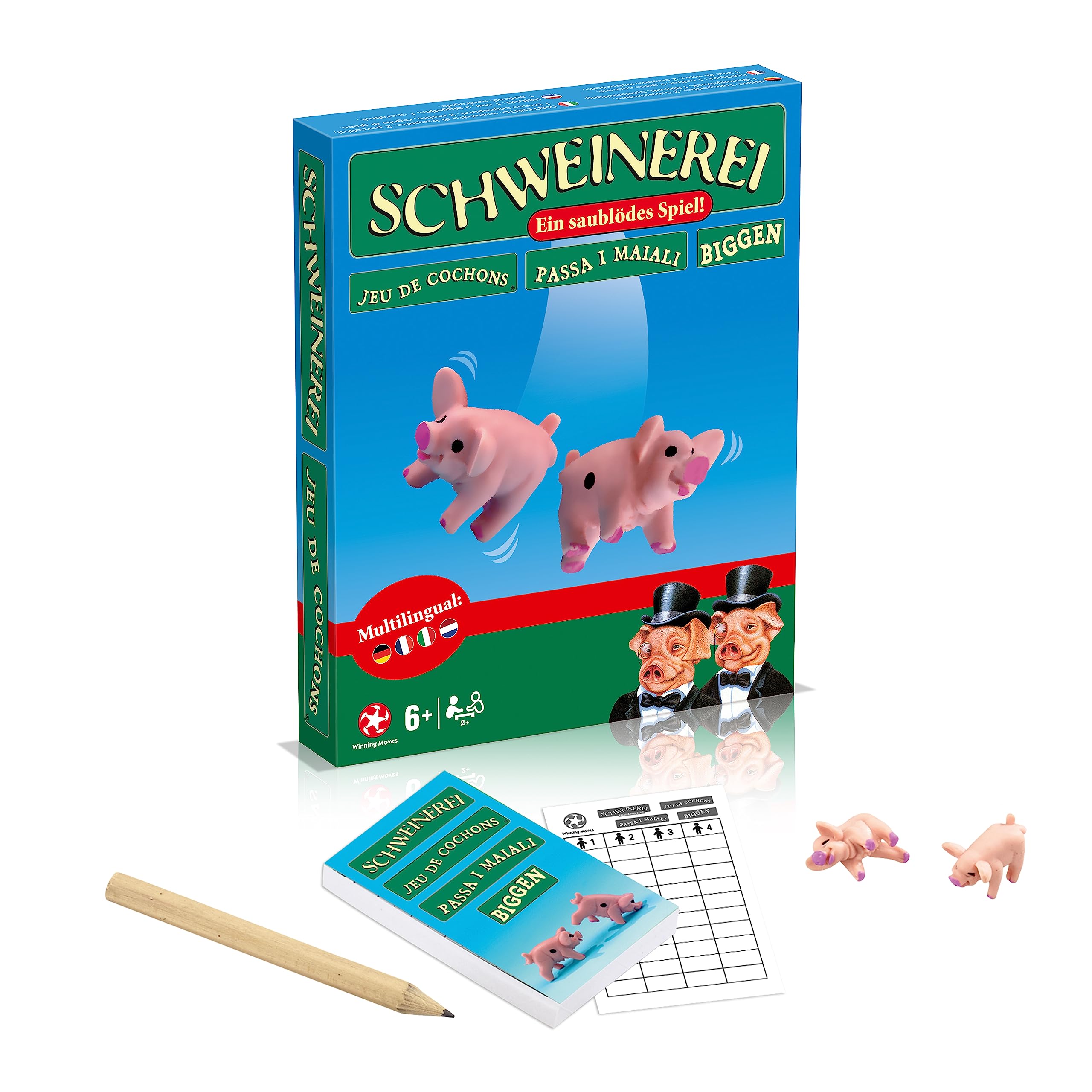 Winning Moves Schweinerei Würfelspiel 2+ Spieler Partyspiel Schweinchen