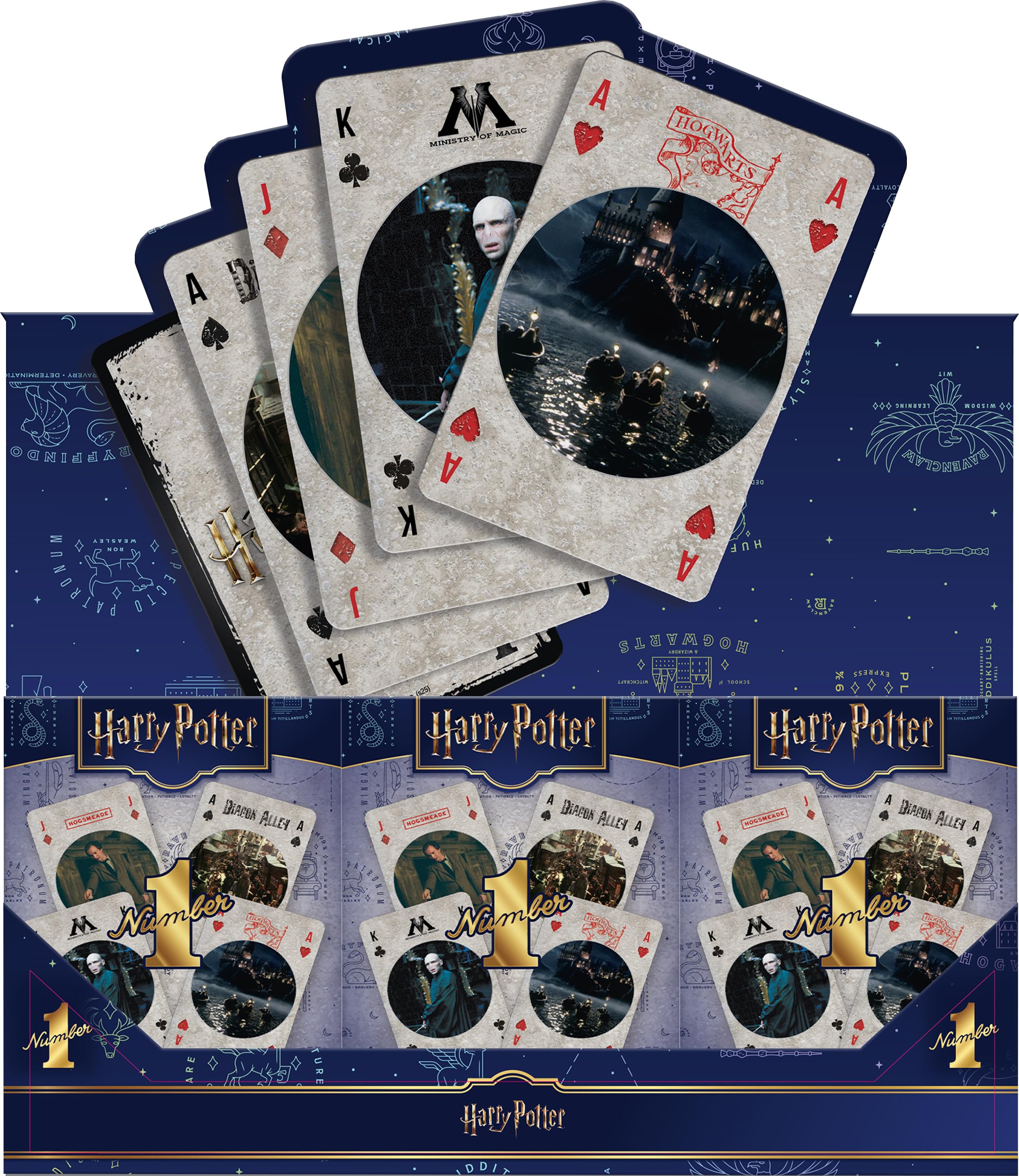Winning Moves Number 1 Spielkarten Harry Potter Deck Blau