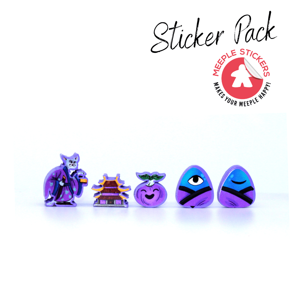 Meeple Sticker Bitoku Sticker Set beidseitig